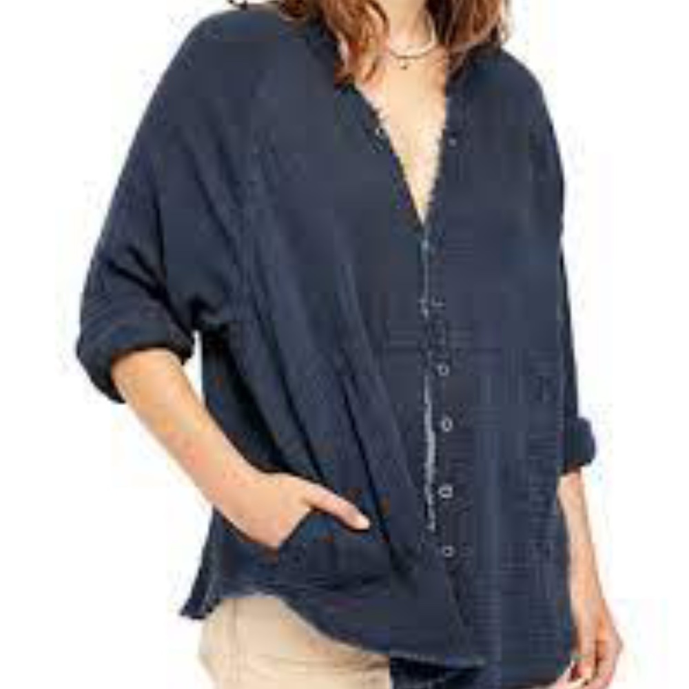 Free People Summer Daydream Button Down Top - Picture 2 of 9